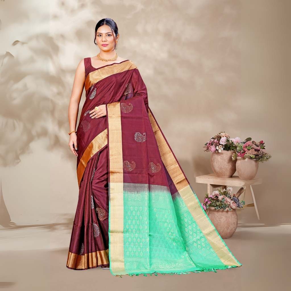 Zartari Pure Silk Coimbatore Soft Silk saree