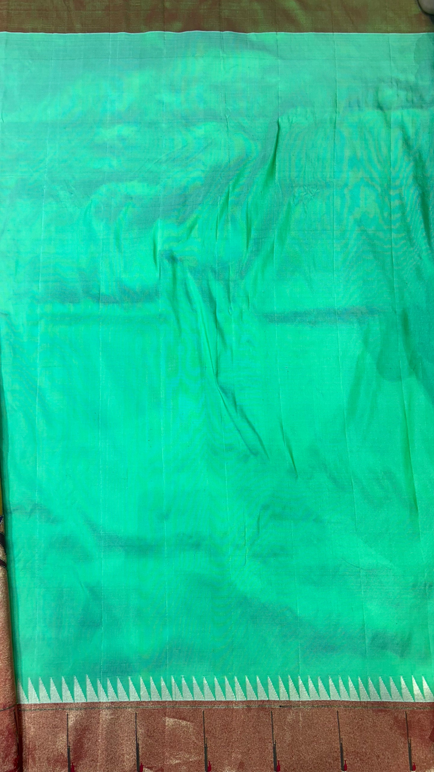 Muniya Pista Paithani Saree