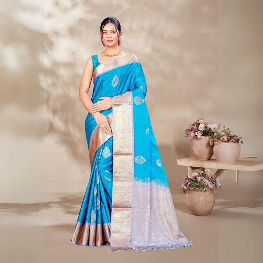 Zartari Pure Silk Coimbatore Soft Silk saree 
