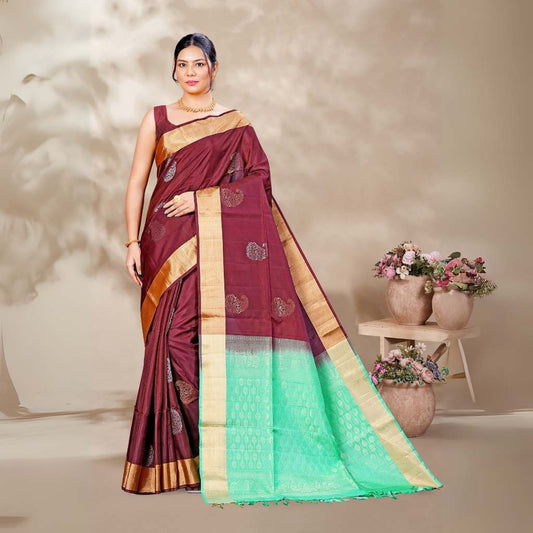 Zartari Pure Silk Coimbatore Soft Silk saree 