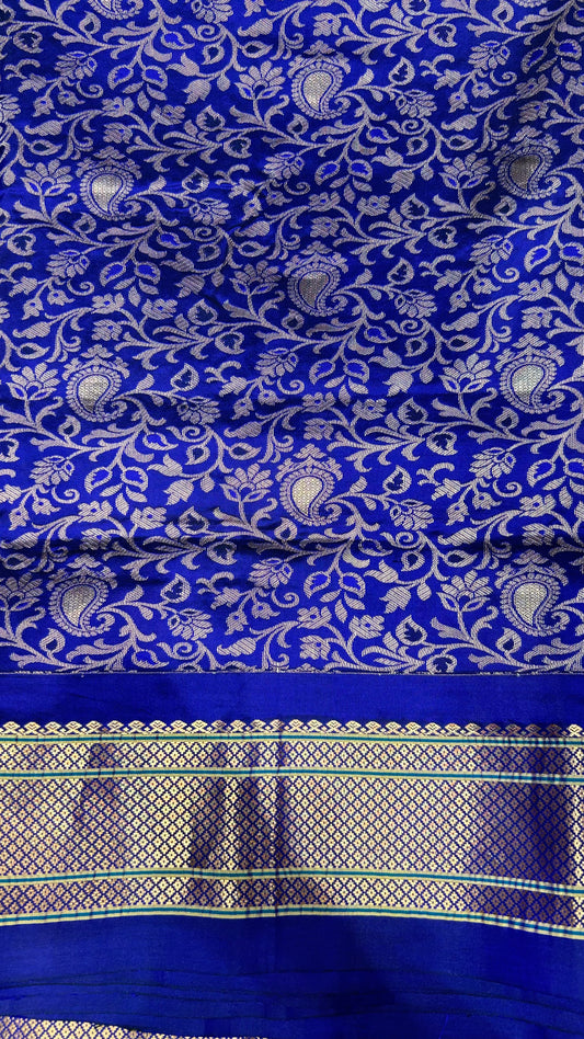 Brocade Paithani Blue Colour Saree