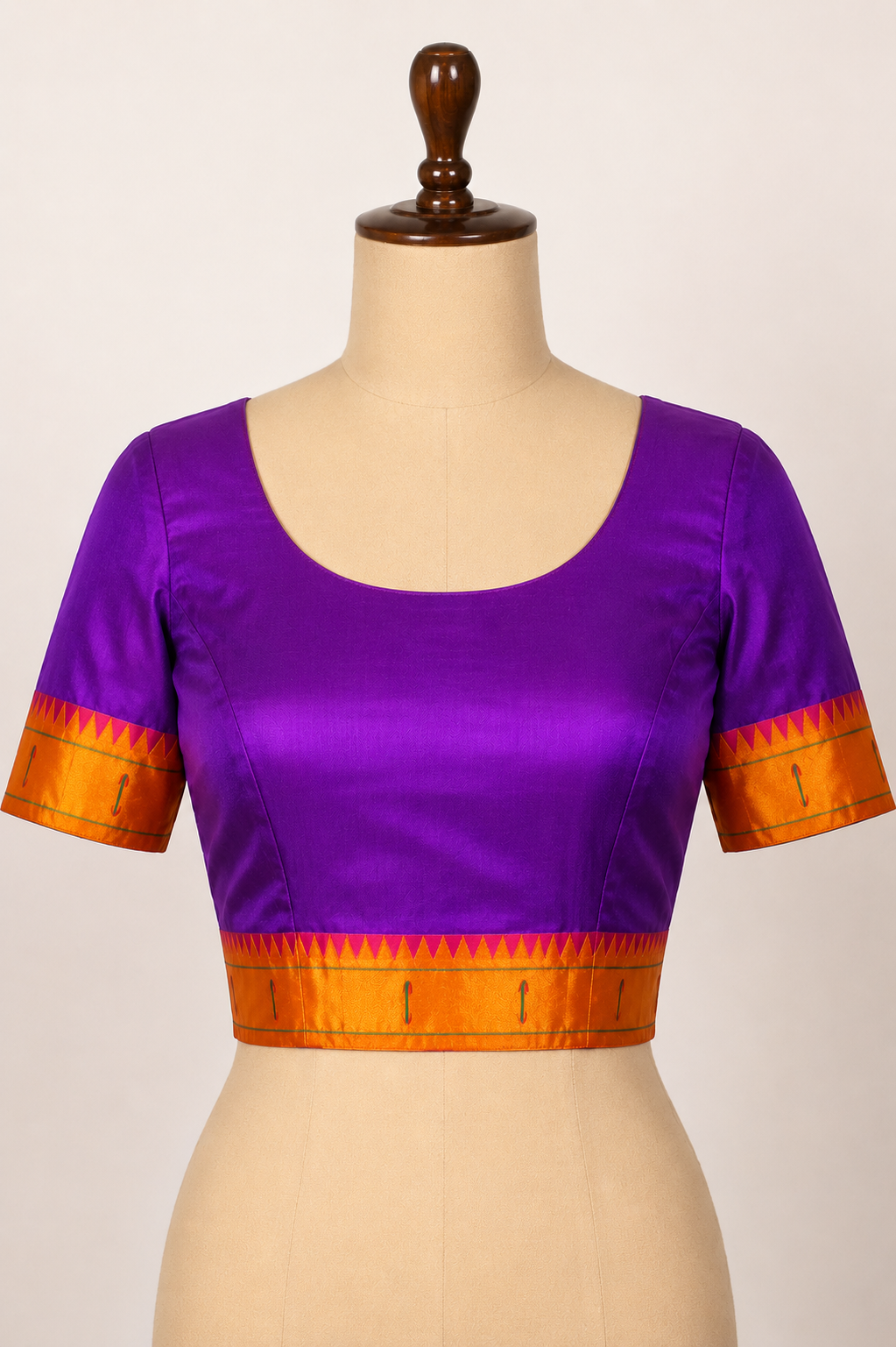 Zartari Silks Peacock-Motif Paithani Silk Saree with Contrast Zari Pallu & Blouse Piece