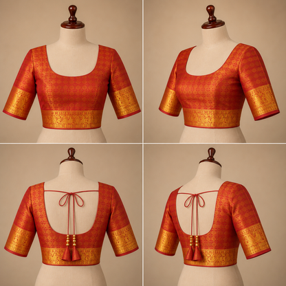 ZARTARI Handwoven Paithani Silk Saree – Deep Maroon with Antique Gold Zari Border & Multicolor Peacock Motifs